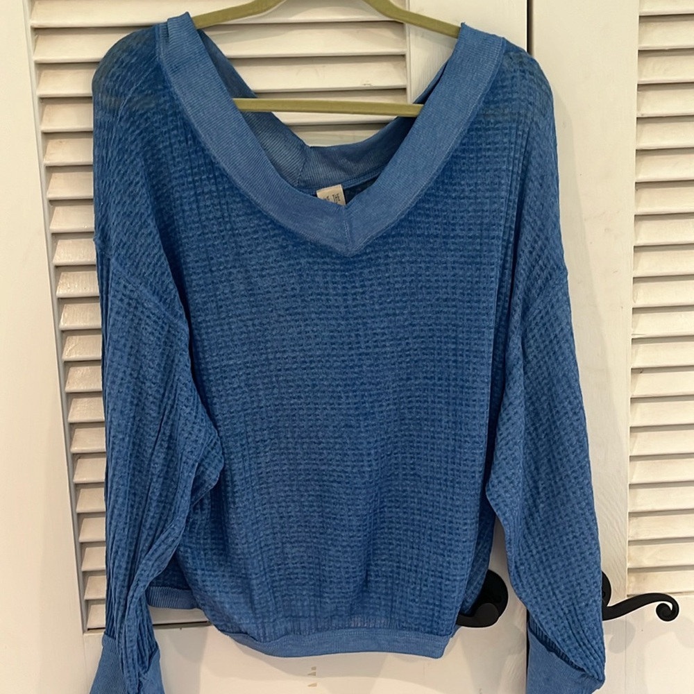 “We The Free” Free People Blue Top